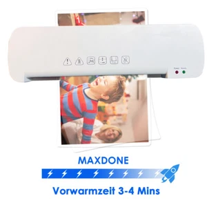 4 in1 Laminiergerät + integriertes Schneidelineal +Laminierfolien-Set + Eckenru - Bild 1 von 12