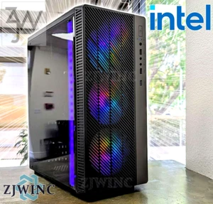 RGB Gaming PC intel i7 8700K 32GB 512GB SSD +1TB HDD RX580 8GB Windows 10 WIFI - Picture 1 of 13