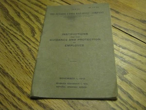 1912 1916 Pennsylvania Railroad Instructions Guidance Protection Employees book - Picture 1 of 12