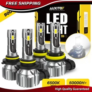 4X AUXITO 9005 H11 LED Headlight Bulbs Conversion Kit High Low Beam Bright White - Picture 1 of 11