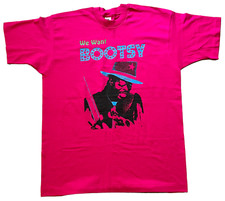 We Want Bootsy Collins Ah The Name’s Ba Ba Vtg 80s T-shirt Adult XL Pink 