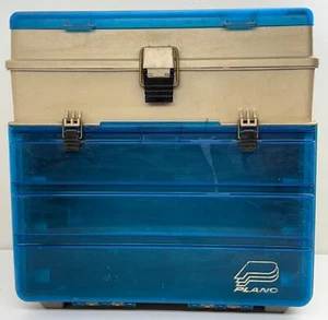 PLANO 1233 Stow Away Tackle Box System Fishing Blue Latches NO TRAYS USED READ - Picture 1 of 14