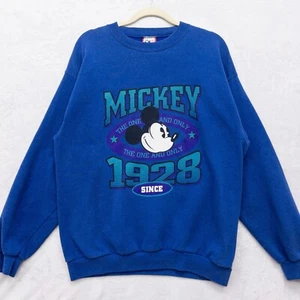 De colección Años 90 Walt Disney Diseños Mickey Mouse Azul Adulto Talla XL - Imagen 1 de 3