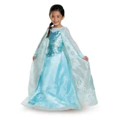Frozen Elsa Dress Costume Disney Princess Halloween Medium 7-8 - Image 1 of 4