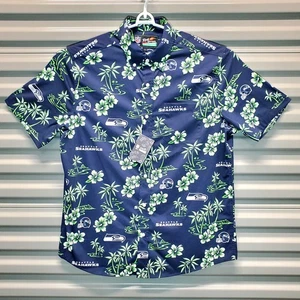 Reyn Spooner x NFL Seattle Seahawks Hawaiian Shirt Men’s Large – Aloha Floral... - Picture 1 of 17