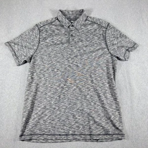 Tommy Bahama Polo Shirt Mens Medium Gray Black Heather Lightweight - Picture 1 of 5