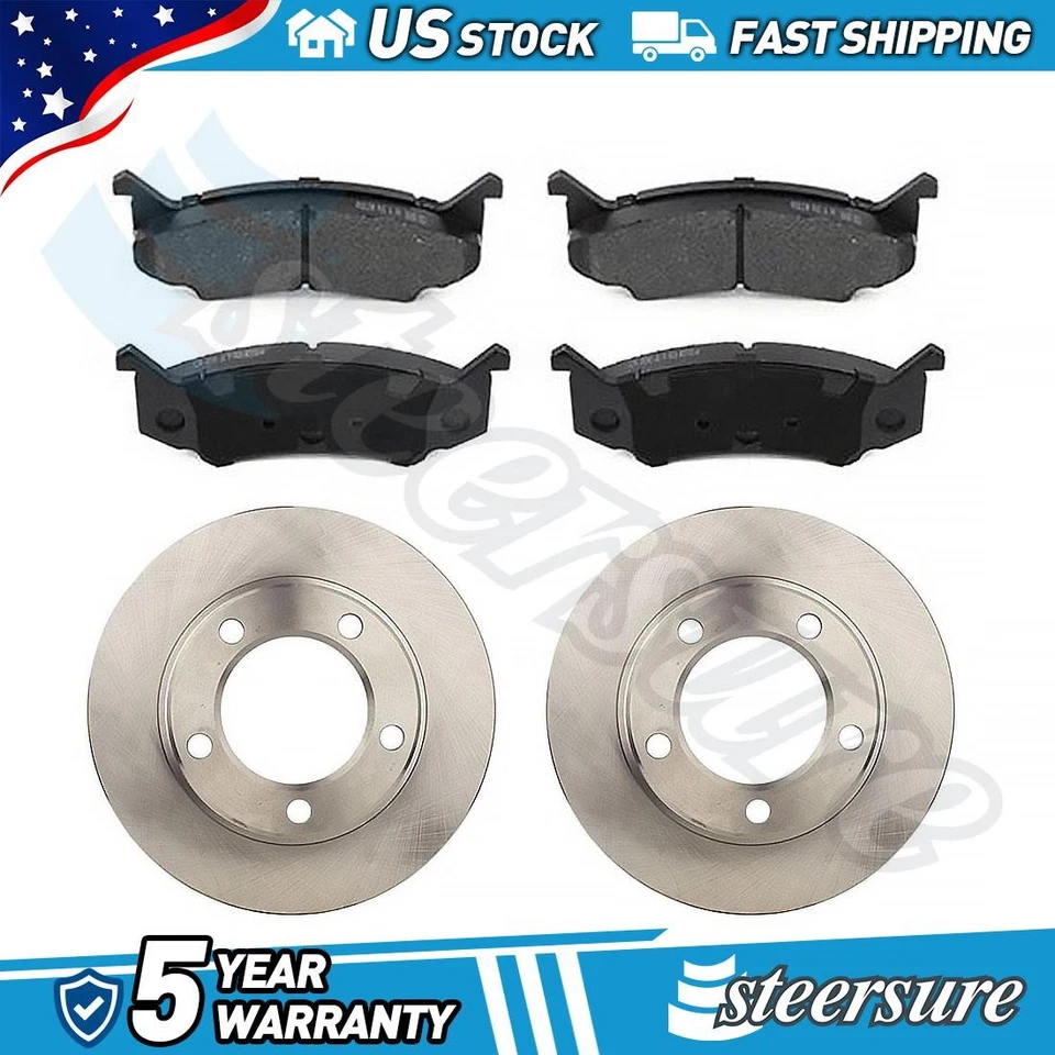 Rotores de freno de disco delanteros + pastillas para Dodge W100 1984-1989 1980-1993 Dodge Ramcharger Foto 1 de 4