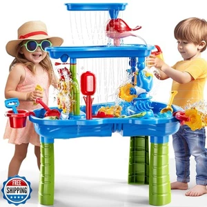 NIPLOOOW Water Table for Toddlers 3-5, 3-Tier Kids Sand Water Table, Water an - Picture 1 of 5
