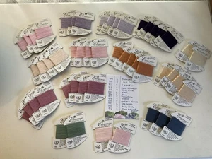 50 Assorted Rainbow Gallery Elegance Twisted Silk Pearl #8 Cards 20yd Thread NOS - Picture 1 of 8