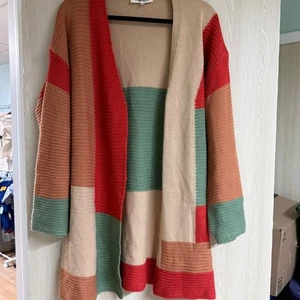 Haptics by Holly Harper Color Block Strick Cardigan Boho Herbst Pullover Gr. M - Bild 1 von 8