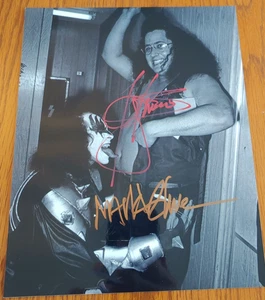 GENE SIMMONS MARK VOLMAN SIGNED 8X10 PHOTO KISS FLO & EDDIE - Foto 1 di 1