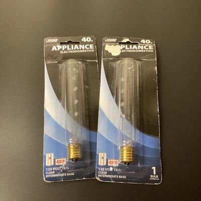 Feit Electric BP40T61/2 120V, 40-Watt T6-1/2 Appliance Light T6.5, E17 2 Bulbs - Image 1 of 4