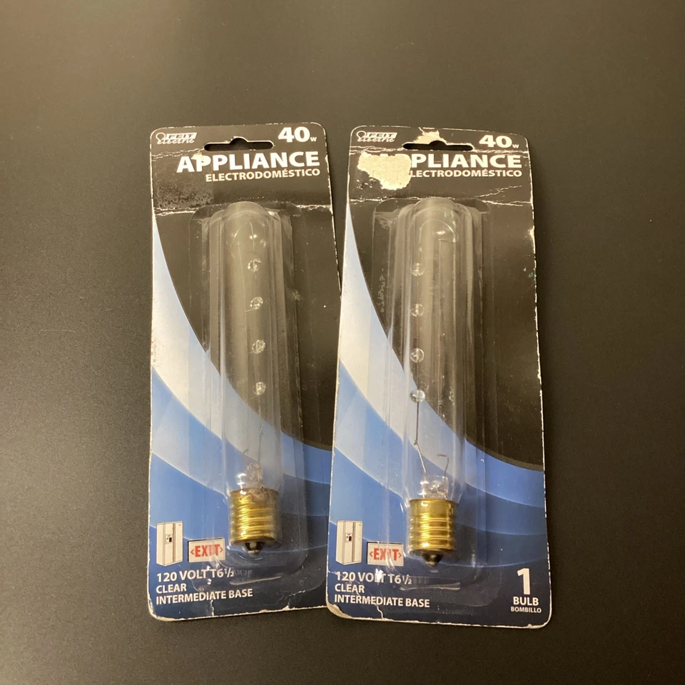 Feit Electric BP40T61/2 120V, 40-Watt T6-1/2 Appliance Light T6.5, E17 2 Bulbs - Image 1 of 4