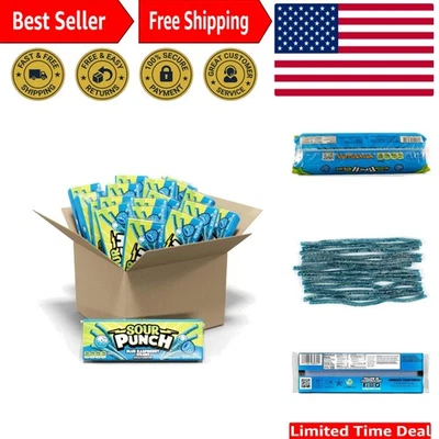 Pajitas, sabor afrutado frambuesa azul, dulces suaves y masticables, bandeja de 4,5 oz paquete de 24 Foto 1 de 4