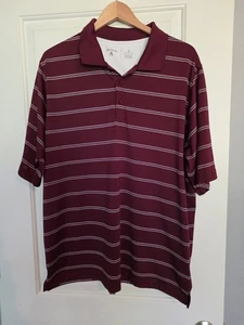 Antigua burgunderrot gestreift Kurzarm Golf Polo Herren X Large - Bild 1 von 6