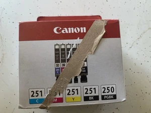Canon 250 251 Ink Cartridge PGI250 CLI251 Set of 5 OEM Genuine - Picture 1 of 5