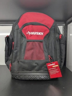 Husky 18” Water-Resistant Jobsite Backpack with Waterproof Rubber Base - Image 1 of 2