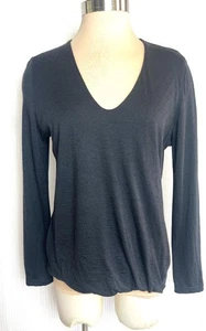 Top túnica suave con dobladillo frontal de seda cachemir gris talla L AKRIS 16 L - Imagen 1 de 4