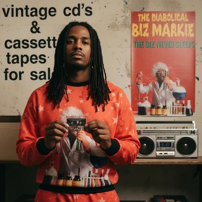 •THE DIABOLICAL BIZ MARKIE ~ THE BIZ NEVER SLEEPS• ~1989 OG PRESSING~ (CASSETTE - Image 1 of 4