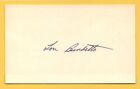 Lou Burdette Signed Autographed Index Card