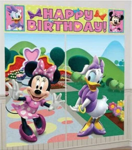 Disney MINNIE MOUSE & Daisy Duck Scene Setter birthday party wall photo backdrop - Picture 1 of 1