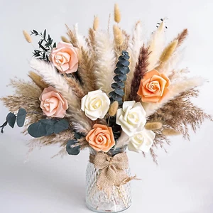 Dried Flower Bouquet | Pampas Grass Decor | Floral Arrangements for Home & Weddi - Picture 1 of 12