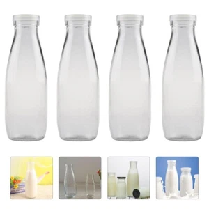 4 Pcs Saft-Shot-Flaschen Mit Deckel Milchflasche Trinkbehälter - Bild 1 von 12