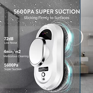 Powerful Window Robot Vacuum Cleaner 5600Pa Super Suction Smart Home + Remote - Picture 1 of 16