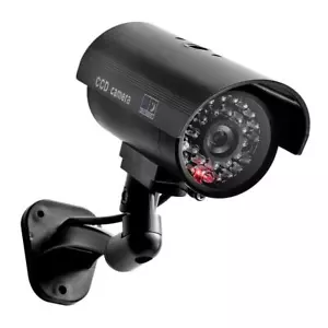 NEW Outdoor Dummy Camera Flashing Red LED Indoor Fake CCTV Security Camera - Picture 1 of 11
