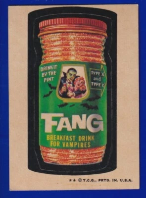 FANG 1973 TOPPS WACKY PACKAGES series 4 VG-EX - Image 1 of 2