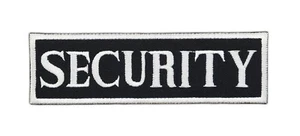 ad05★Security Schriftzug Türsteher Aufnäher aufbügeln Bügelbild 11,6 x 3,5 cm - Bild 1 von 7