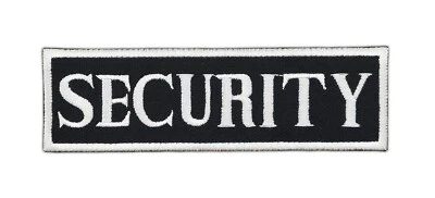 BP BRAUNERT PATCHES ad05★Security Schriftzug Türsteher Aufnäher aufbügeln Bügelbild 11,6 x 3,5 cm