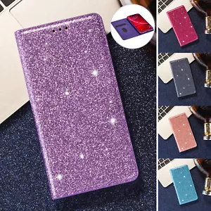 Bling Glitter Magnetic Wallet Stand Case For iPhone 16/15/14/13 Pro/12/11/XS/XR - Picture 1 of 17