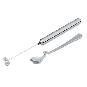 Kitchen Stainless Steel Handheld Milk Frother Battery Operated Electric Foam ... - Picture 1 of 6
