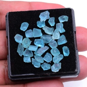 29 Pcs Natural Apatite Rough Untreated 5mm-8mm Stunning Huge Loose Gemstones Lot - Picture 1 of 5