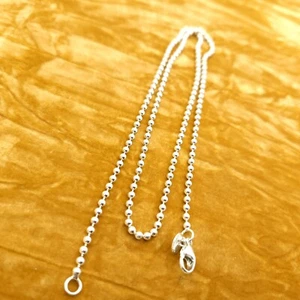 Tiffany & Co. 925 Sterling Silver 2.5mm Hardwear Beaded 20 inch Chain - Picture 1 of 5