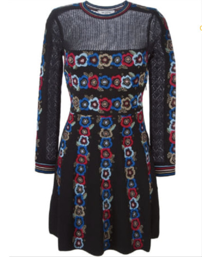 Valentino Mohair Blend Floral Knit Dress Size M NWOT Euro 3000