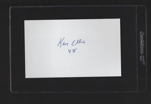 Ken Ellis Green Bay Packers Signed Auto Football 3x5 Index Card Autograph - Picture 1 of 1