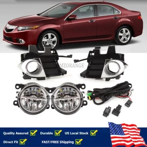 LED Bumper Fog Light Lamp Cover Wiring Switch Relay Kit For Acura TSX 2011-2014 - Bild 1 von 18