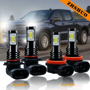 Para For Malibu 2019 2020 2021 6000K LED faro de luz baja alta Combo 4pcs - Picture 1 of 10