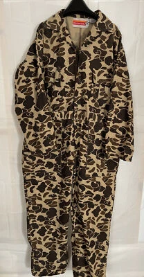 Vintage Winchester Duck Camo Canvas Hunting Suit Coveralls Large Hunt Men’s - Image 1 of 4