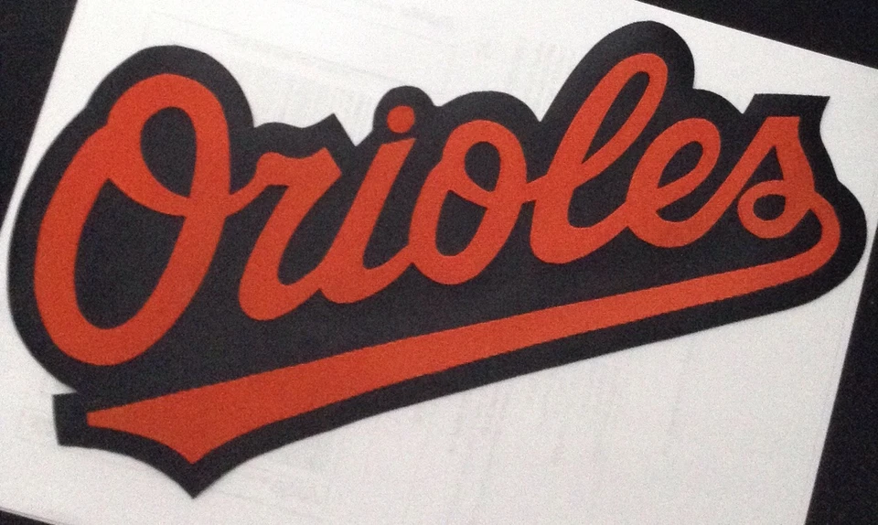 HUGE BALTIMORE ORIOLES IRON-ON PATCH - 5" x 11" - Image 1 of 1