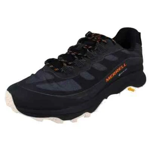 MENS MERRELL MOAB SPEED GTX J066769 BLACK WATERPROOF LACE UP TRAINERS - Picture 1 of 10