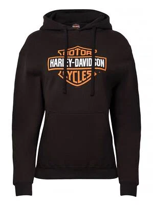 Sudadera con capucha para mujer Harley-Davidson clásica con logotipo de barra y escudo, negra Foto 1 de 2