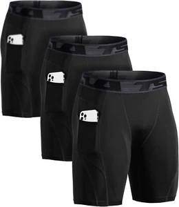 TSLA Men's Athletic Compression Shorts, Active Cool Dry Sports Performance Runni - Picture 1 of 21