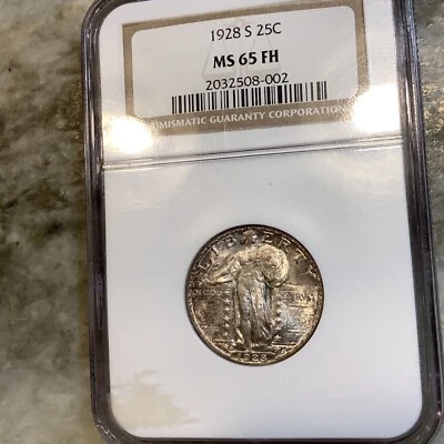 1928-S Standing Liberty Silver Quarter  FH MS65 - Image 1 of 2