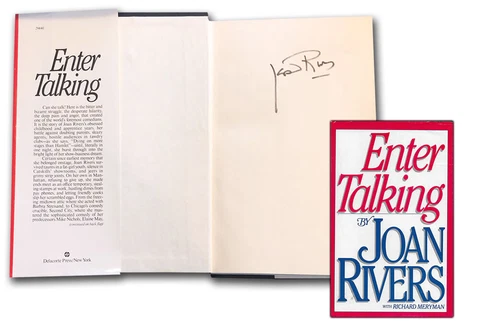 Joan Rivers Autographed Hardcover Book - Enter Talking Cover