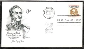 US SC # 1126 Jose De San Martin FDC. Artmaster cachet. - Picture 1 of 1