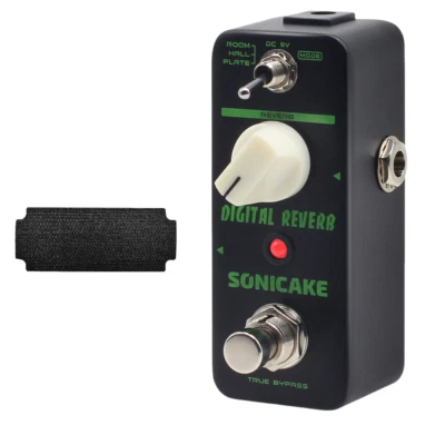SONICAKE Digital Reverb Room Hall Guitar Effects Pedal with Hook and Loop tape - Image 1 of 4