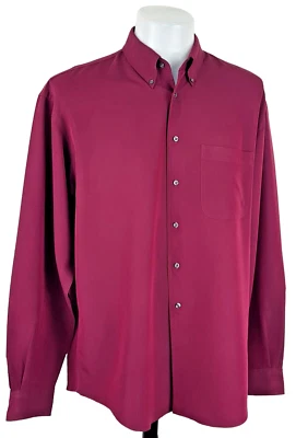 ARROW USA Mens Purple LUXURY L/S EVENING DRESS SHIRT Microfiber - XL - 52" - £69 - Image 1 of 4